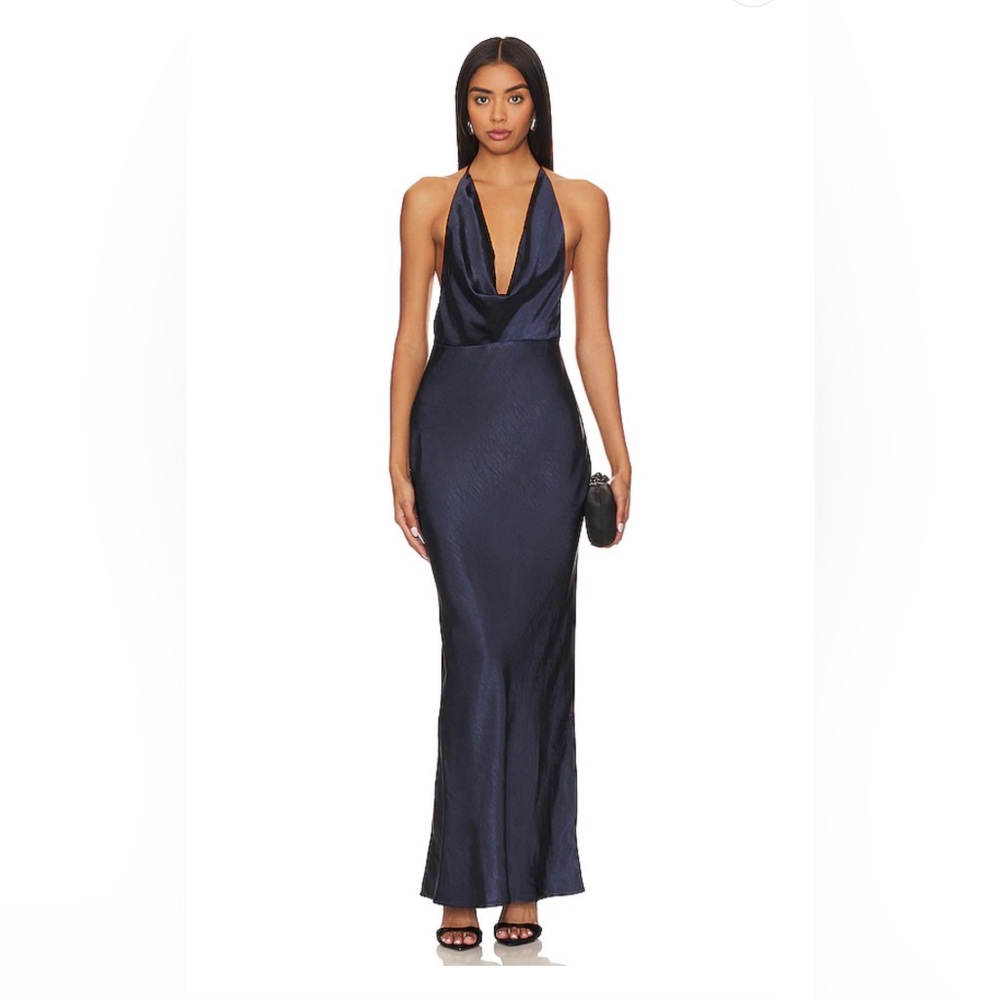 Revolve Runaway The Label Posey Maxi Dress in Navy